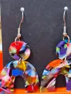 Geometrix Collection-Earrings-Multi-Colored Circle & Arch Earrings